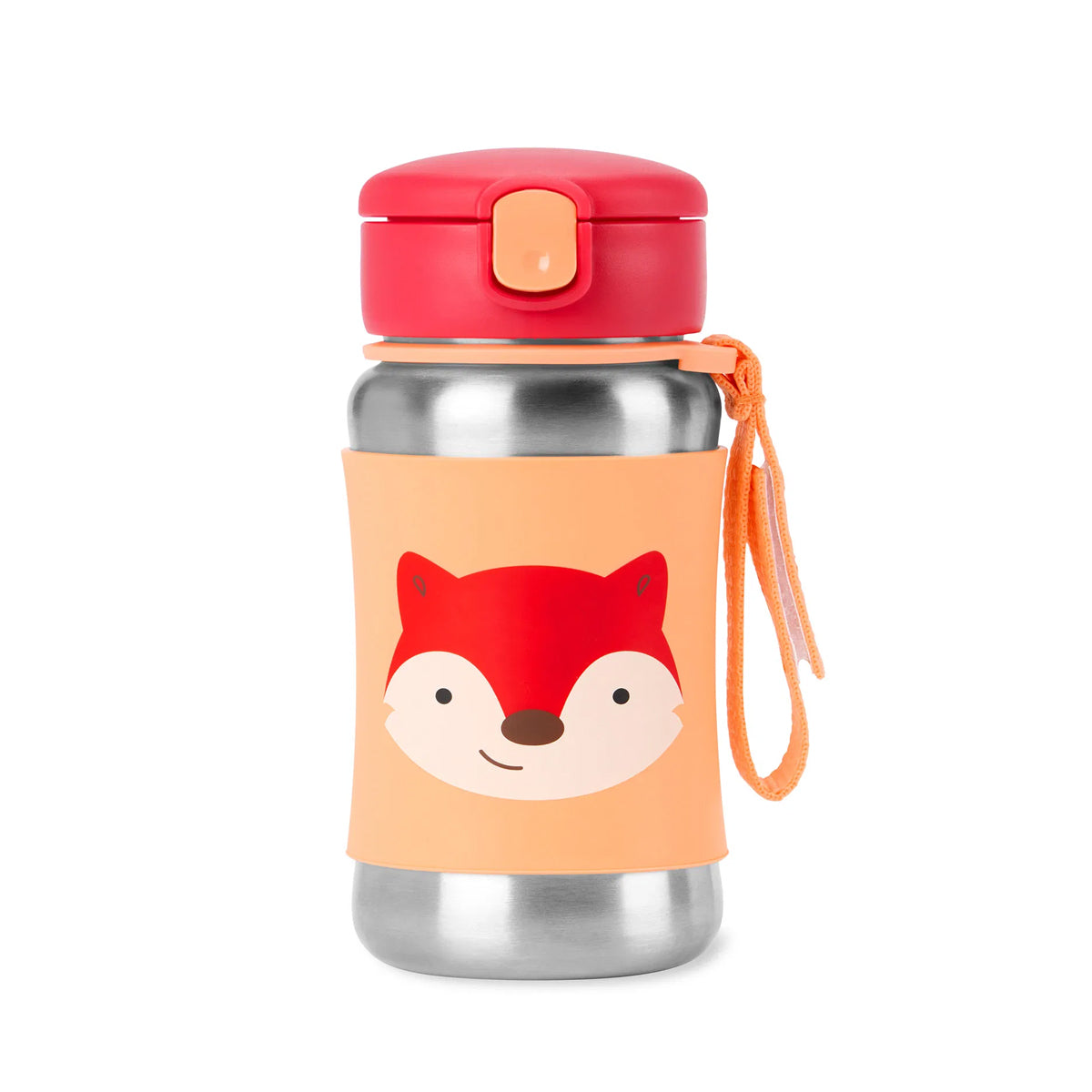 Skip Hop Zoo Stainless Steel Insulated Water Straw Bottle - Fox